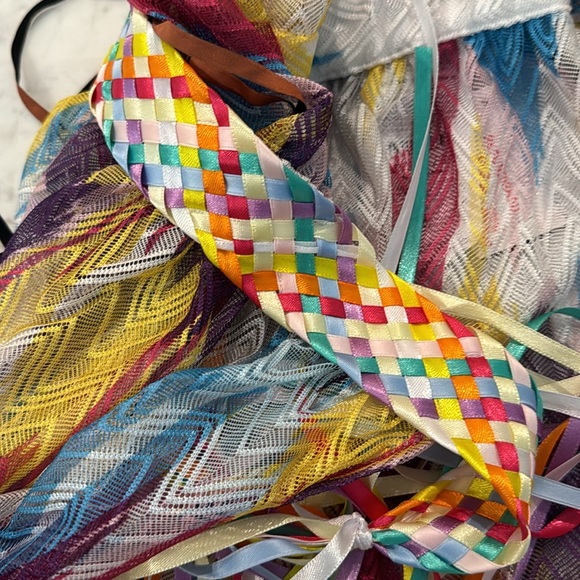 Missoni Swim Mare short cover up romper jumpsuit ribbon belt size 38 - Picture 12 of 13